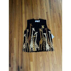 1980s Vintage giraffe vest Small, new old stock